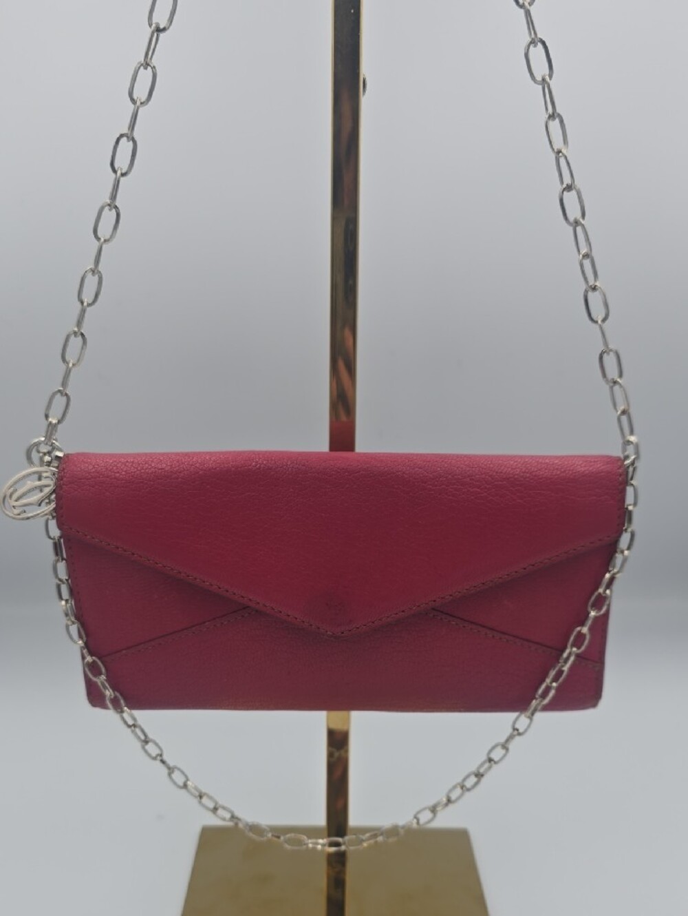 Cartier Pink Envelope Long Snap Wallet Silver Hardware Chain/Divider (GOOD) ๐ - Picture 2 of 15